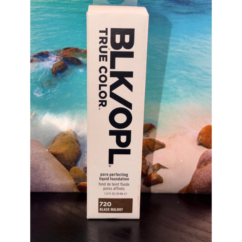 BLK/OPL True Color Pore Perfecting Liquid Foundation 720 Black Walnut 1oz New